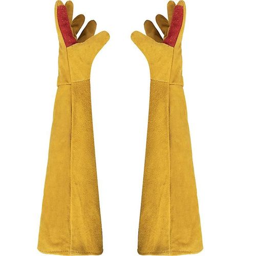 1 paire de gants de jardinage antidérapants à manches longues pour soudeur, barbecue et jardinage