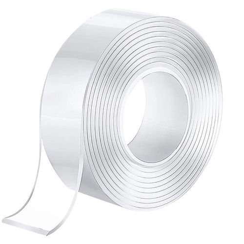 Ruban adhésif nano réutilisable, ruban nano, ruban adhésif lavable sans trace, adhésif double face multifonctionnel sans trace, adhésif antidérapant pour verre