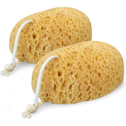 Éponge De Bain, Éponge Exfoliante Pour Le Corps, Grande Et Douce, Éponge De Douche, Luffa En Mousse - Lot De 2 