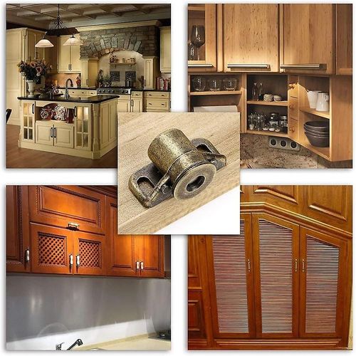 Loquet magnétique pour porte d'armoire, fixation pour meuble (4 pièces)