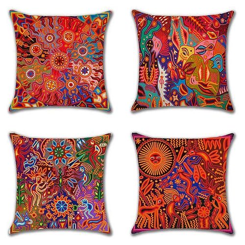 Lot De 12 Housses De Coussin Décoratives 45 X 45 Cm, Motif Ethnique, Douces, Pour La Maison, Le Salon, La Chambre À Coucher, Le Canapé (12 Styles Différents)