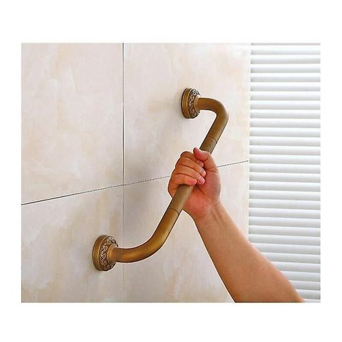 Barre d'appui de sécurité rétro 49 cm en cuivre pour salle de bain, baignoire, douche, toilettes murales pour enfants, femmes enceintes, personnes âgées handicapées