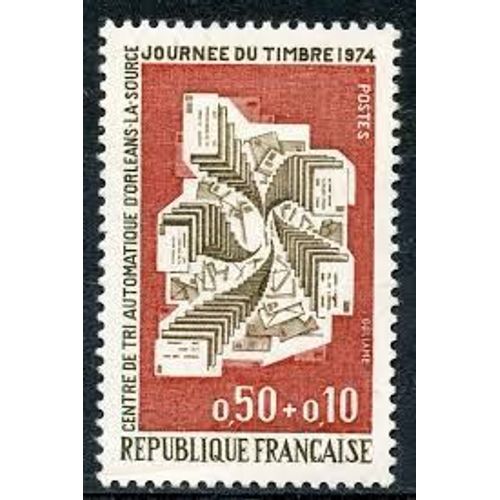 Journée Du Timbre : Tri Postal Automatique Année 1974 N° 1786 Yvert Et Tellier Luxe