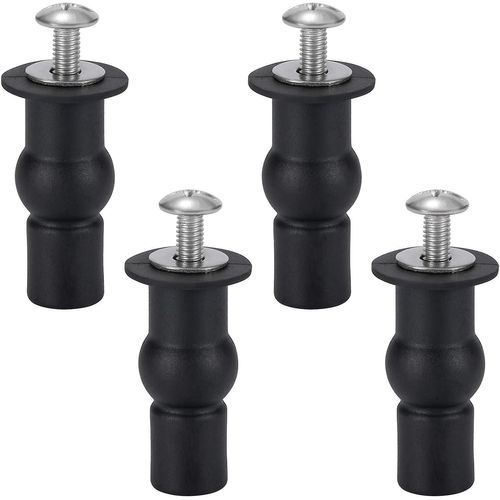 Fixation de siège de toilette, charnière de siège de toilette, vis de fixation pour siège de toilette général, 4 pièces, noir