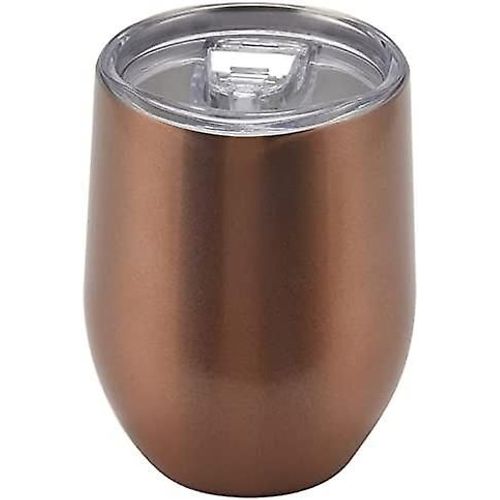 Verre À Vin Avec Couvercle, 35 Cl, Verre À Vin À Double Paroi En Acier Inoxydable Isolé Sous Vide