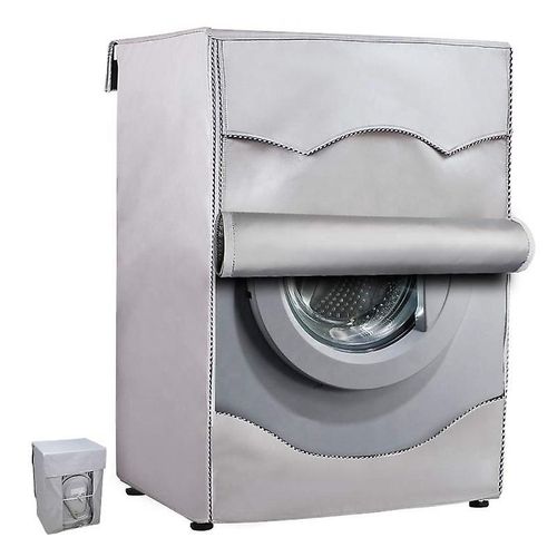 Housse imperméable pour lave-linge domestique - Protection solaire - Pour sèche-linge à chargement frontal, 60 x 50 x 85 cm, Argent