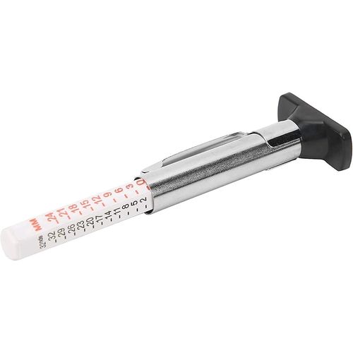 Jauge de profondeur de pneu en acier inoxydable, jauge de profondeur de bande de roulement pour tous types de pneus de véhicules (couleur : monochrome)