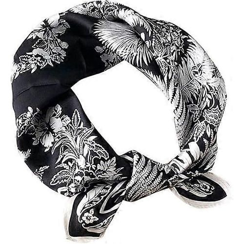 Foulards En Soie De Mûrier Pour Femme, Petit Foulard Carré 53 X 53 Cm, Respirant Et Léger