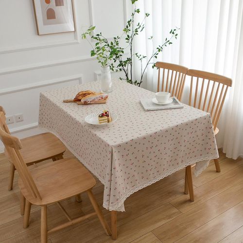 1 Nappe Rectangulaire En Coton Et Lin, Lavable Et Anti-Poussière, Idéale Pour La Décoration De Buffet, De Cuisine Ou De Salle À Manger (140 X 180 Cm)