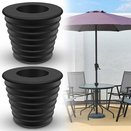 Support De Cône De Parasol, Base De Parasol En Caoutchouc Noir, Cône De Parasol Pour Trou De Table Ou Pied De Parasol