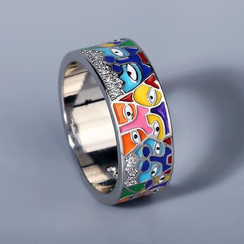 Bague Tendance En Argent Plaqué Zircon Cubique Pour Femme, Bijou De Fête, Cadeau, Taille 6