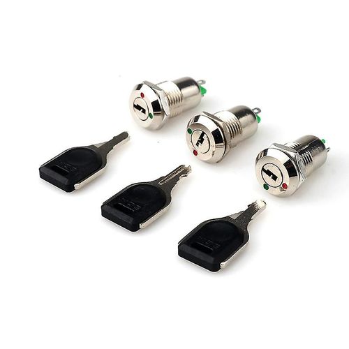 Serrure électronique rotative 12 mm, interrupteur électronique, interrupteur à clé, interrupteur téléphonique, serrure téléphonique KS-02, trois pièces