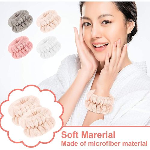 Lot De 4 Paires De Bandeaux Absorbants En Microfibre Pour Le Visage Et La Transpiration, Idéal Pour Les Femmes