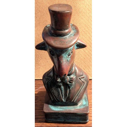 Statuette Chèvre avec Chapeau haut de forme en Bronze