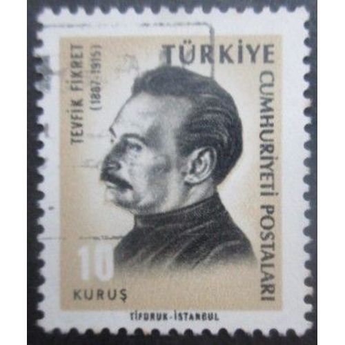 Turquie N°1757 Poète Tevfik Fikret Oblitéré
