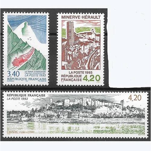 Timbres Français 1993 Série Touristique Yt 2816** À Yt 2818 ..