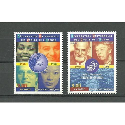 France 1998 - N° 3208 + 3209 - Déclaration Universelle Des Droits De L'Homme