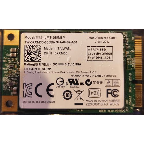 SSD mSATA 1.8" 256 Go Lite-On LMT-256M6M