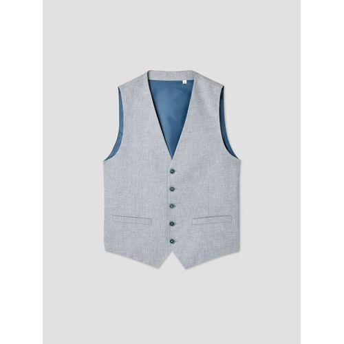 Gilet De Costume En Coton Lin