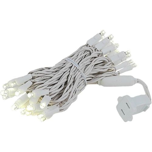 Trahoo-20 Light Led Christmas Mini Light Set, Outdoor Curtain Wreath Craft Bottle String Lights, Warm White, White Wire, 6.5 Feet