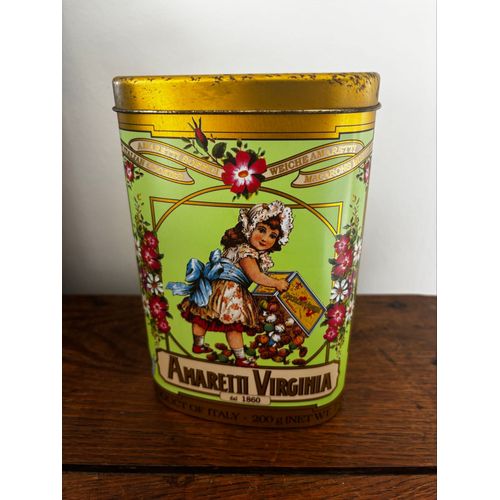 Boîte en métal italienne Amaretti Virginia