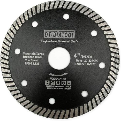 TRAHOO-Disque à Tronçonner Diamante 105 mm x 22,23 mm/16 mm Super Mince Lame de Scie pour Porcelaine Tuile Marbre Céramique Granit