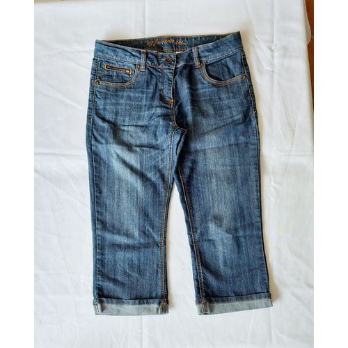 Pantacourt En Jean Femme Taille 42 Marque C&A Yessica