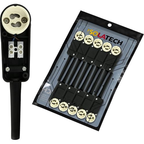 10pcs Douille GU10 avec boîte de jonction Ampoules LED à économie d'énergie (max.250V/2A) Ampoules Home Installation Encastrement Plafond Cuisine Salle de bains Socle Accessoires