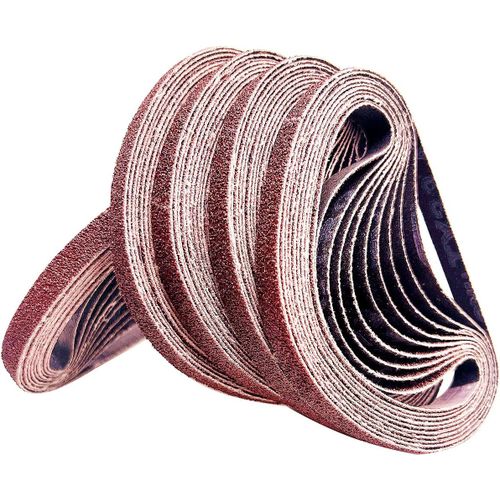 60 pcs bandes abrasives 10 x 330 mm,(Grain 40 60 80 120 150 240) Professional Bande abrasive pour lime à main,pour la quincaillerie,le bois,le métal et la peinture -Senmai Tools