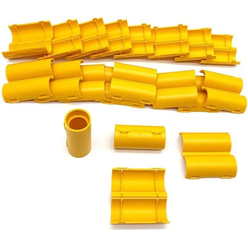 20 Manchons de Raccordement pour Gaine Electrique et Tube D. 20 mm x L. 50 mm (Jaune)-100% Français-Idéaux pour Connexions Fiables et Durables des Tubes Electriques