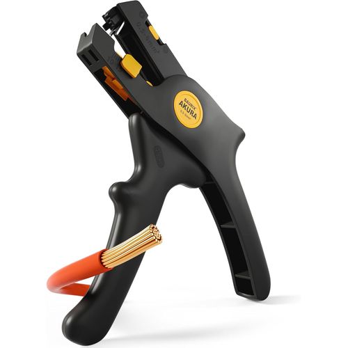 Pince à dénuder professionnelle AKURA® [0,5-6 mm²]-Outil de dénudage avec réglage très précis de la mesure du câble et système de dépose automatique-Dénudeur de câble-Outil électrique