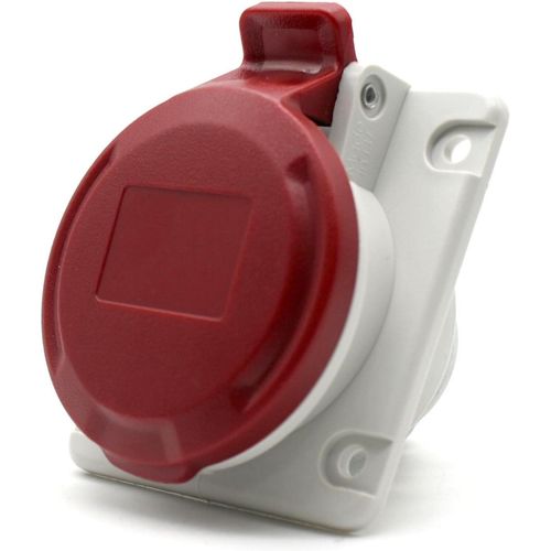 Prise Encastrée Industrielle CEE 16A|Prise Electrique Femelle|3 Pôles + Terre|380V|Etanche IP44|pour Rallonge Electrique,Camping Car|Usage Intérieur et Exterieur