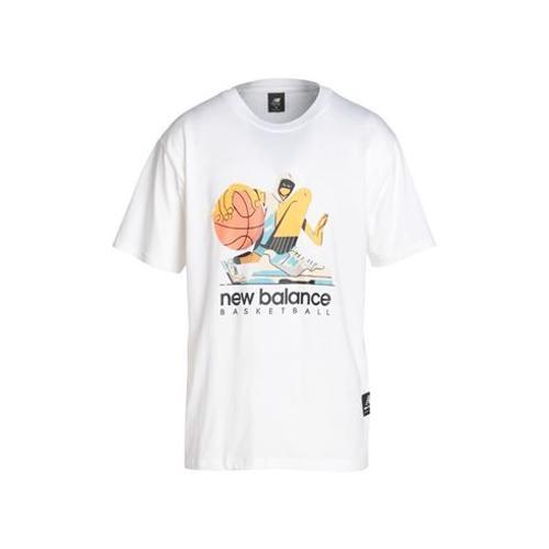 New Balance - Hoops Cotton Jersey Short Sleeve T-Shirt - Tops - T-Shirts Sur Yoox.Com