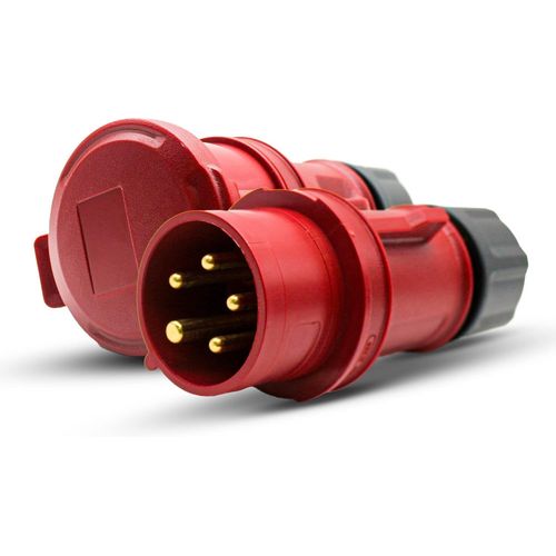 Prise Femelle Industrielle et Prise Mâle Industrielle 16A|5 Broches|3 P + N + T|380V|Etanche IP44|pour Rallonge Electrique,Camping Car|Usage Intérieur et Exterieur
