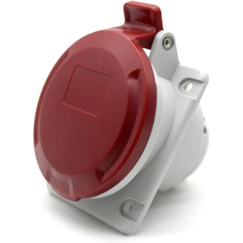 Prise Encastrée Industrielle CEE 32A|Prise Electrique Femelle|3 P + N + T|380V|Etanche IP47|pour Rallonge Electrique,Camping Car|Usage Intérieur et Exterieur