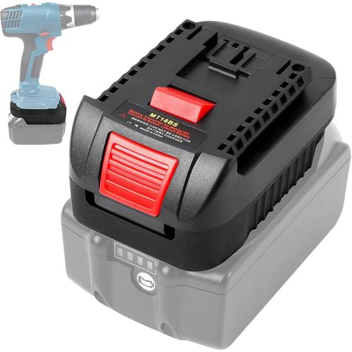 MT18BS Adaptateur de Batterie pour Makita,Bosch,Adaptateur convertisseur pour Batterie Li-ION 18 V pour Outils électriques Bosch,Professionnels,GBA 18 V