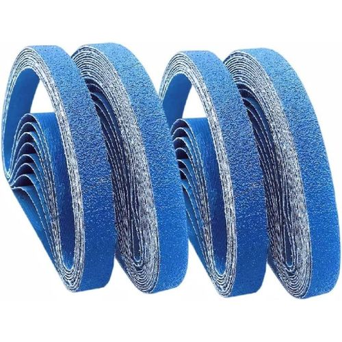 Bandes abrasives corindon de zirconium,13 x 457 mm,chaque grain 180 pour Black & Decker,poncer le métal,le bois,l'élimination de la rouille ¿Peintures-Lot de 20 bandes abrasives-