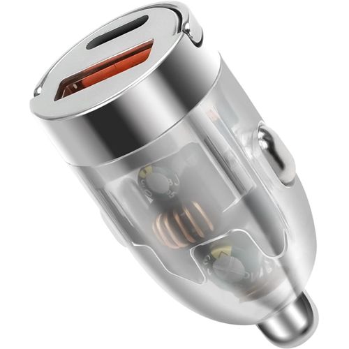 Chargeur De Voiture Usb C Avec Anneau De Traction Caché 120 W [Pd 60 W Pps & Qc 60 W] Prise Usb 12 V Charge Rapide Mini Adaptateur Allume-Cigare