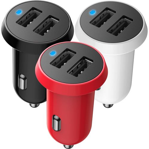 Chargeur Voiture Allume Cigare Usb Lot De 3,2 Ports 5v/3.1a Compatible Avec Iphone 11/Xr/Xs Max/ 8,Samsung S9/S8/S7,Pad Air/Mini¿Huawei