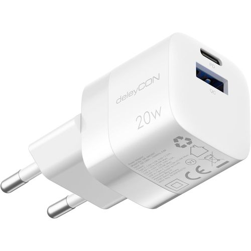 Chargeur Usb A Et C (2 Ports-Chargeur Rapide Compact) Alimentation Usb Pour Iphone 16/15/14/13/12/11 Ipad Galaxy S25/S24/S23 Pixel Téléphone Portable Chargeur Pd 3.0-Blanc