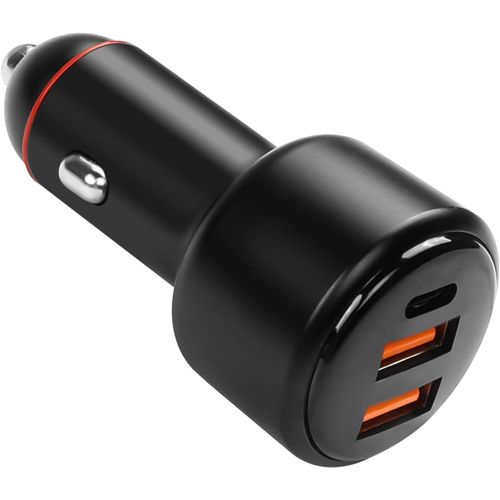 Adaptateur De Chargeur De Voiture 3 Ports Usb C 125 W Usb C Et Usb A Pd/Qc Adaptateur D'alimentation De Voiture À Charge Rapide Allume-Cigare