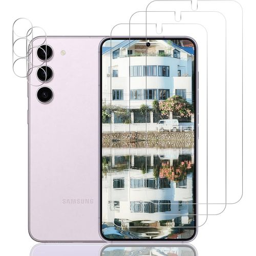 Verre Trempé Pour Samsung Galaxy S23 Plein Écran 3d Film Protection Écran,Affaire Classée,Bord À Bord,Sans Bulle,Anti-Scratch,Sensible Au Toucher,Ultra Hd,3+2 Pièces