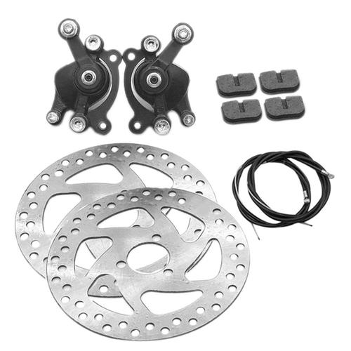 Kit D'étrier De Frein À Disque De Frein Pompe De Frein Avec Plaquettes De Frein Pour Mini Véhicule Tout-Terrain 49cc 2 Temps Atv Noir