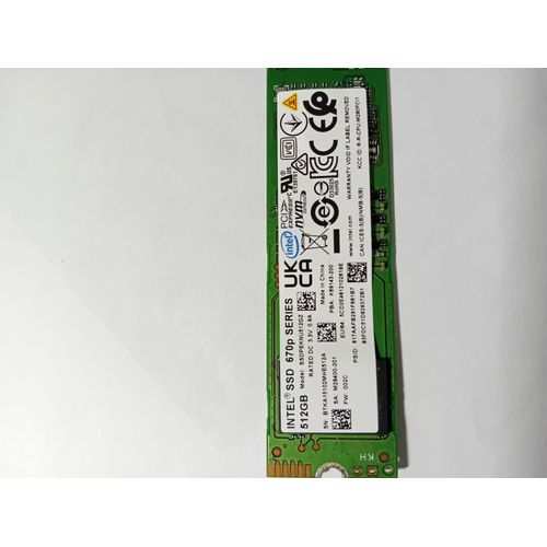 Disque SSD Intel 670p 512 Go SSDPEKNU512GZ
