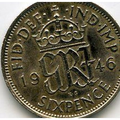 Royaume Uni 6 Pence 1946