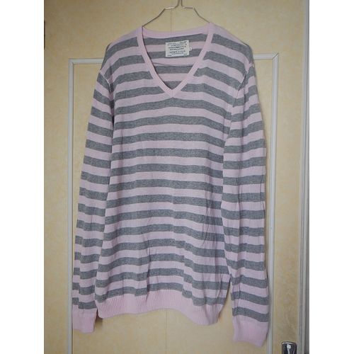 Sweat Célio Rose Et Gris, Taille Large