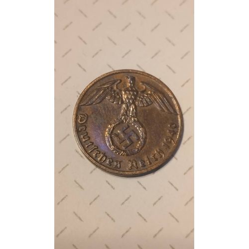 1 Reichpfennig 1940 J Du 3eme Reich