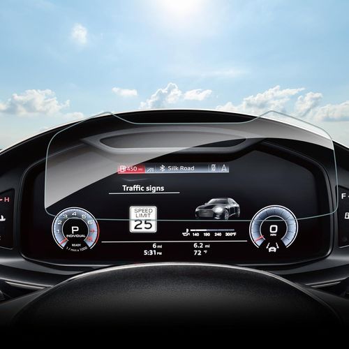 Kal-Film De Protection D'écran Pour Tableau De Bord Compatible Avec Audi A6 C8/4k & A7 4k8 & Q7 & Q8 2019-2024 9h Anti-Traces De Doigts En Verre Trempé Pour Audi A6 C8