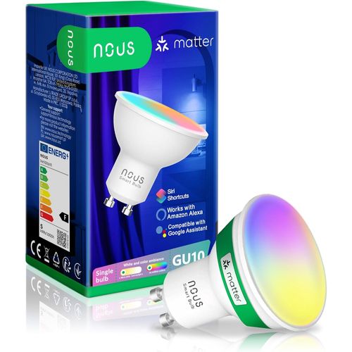 Kal-P8 Ampoule Wifi Intelligente Rgb Gu10, Compatible Avec Matter, Alexa, Home Assistant & Homekit, Smart Home, Télécommande, Changement De Couleur Led, Ampoule Changement De Couleur, Wifi 2.4 Ghz