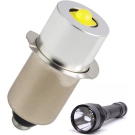Kal-Ampoule Led De Remplacement P13.5s 3v, 3w Pour Lampe Torche Maglite 2d, Lampe De Poche Led 3v, Éclairage De Travail D'urgence, Installation Facile, Luminosité Supérieure, Longue Durée